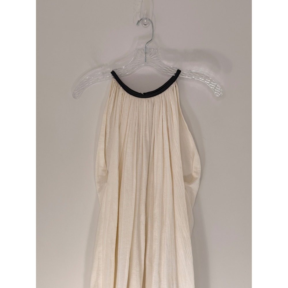 Heidi Merrick Sous Dress Ivory White Beachy Vacation Resort Leather Collar XS - Picture 6 of 13
